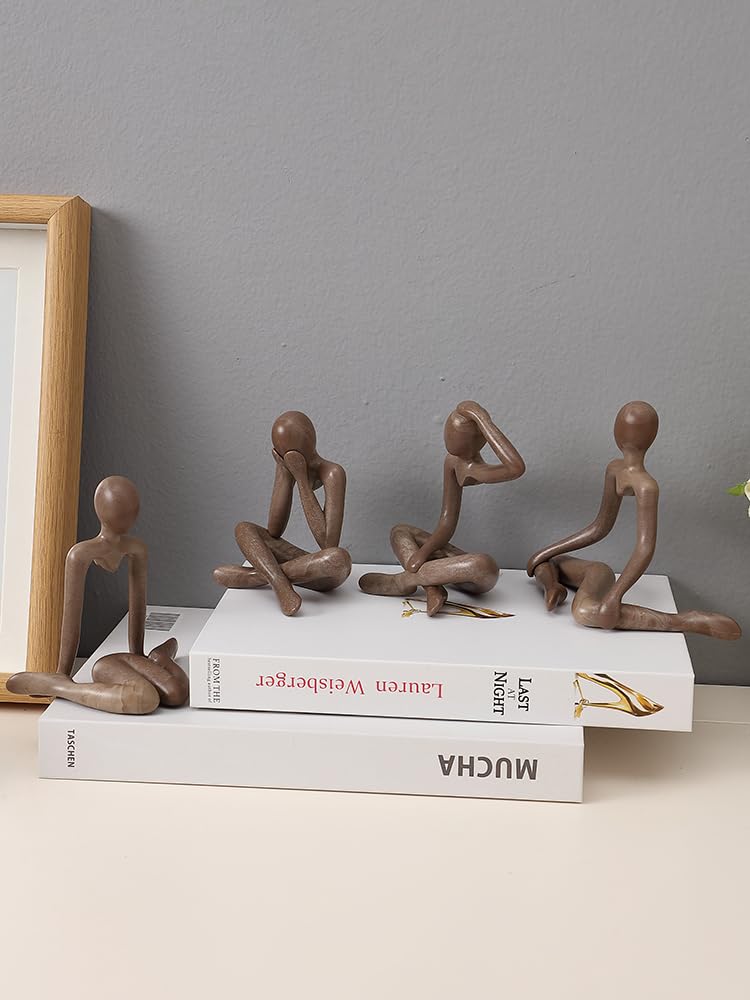 Street27® Thinker Statues Showpiece Set (4 Pcs)