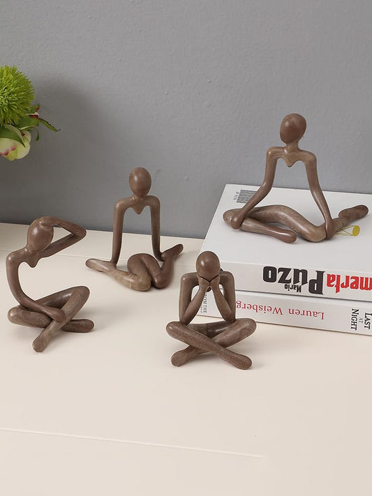 Street27® Thinker Statues Showpiece Set (4 Pcs)