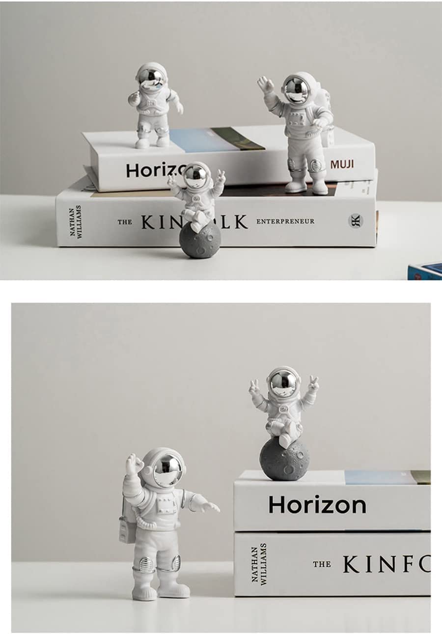 Street27® Astronaut Action Figurine Home Decor (3Pcs) - Golden