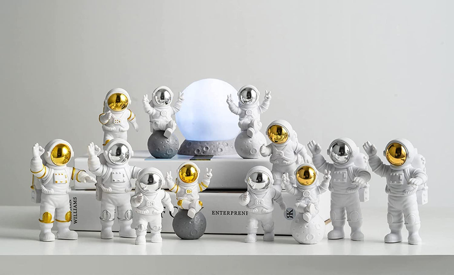 Street27® Astronaut Action Figurine Home Decor (3Pcs) - Golden