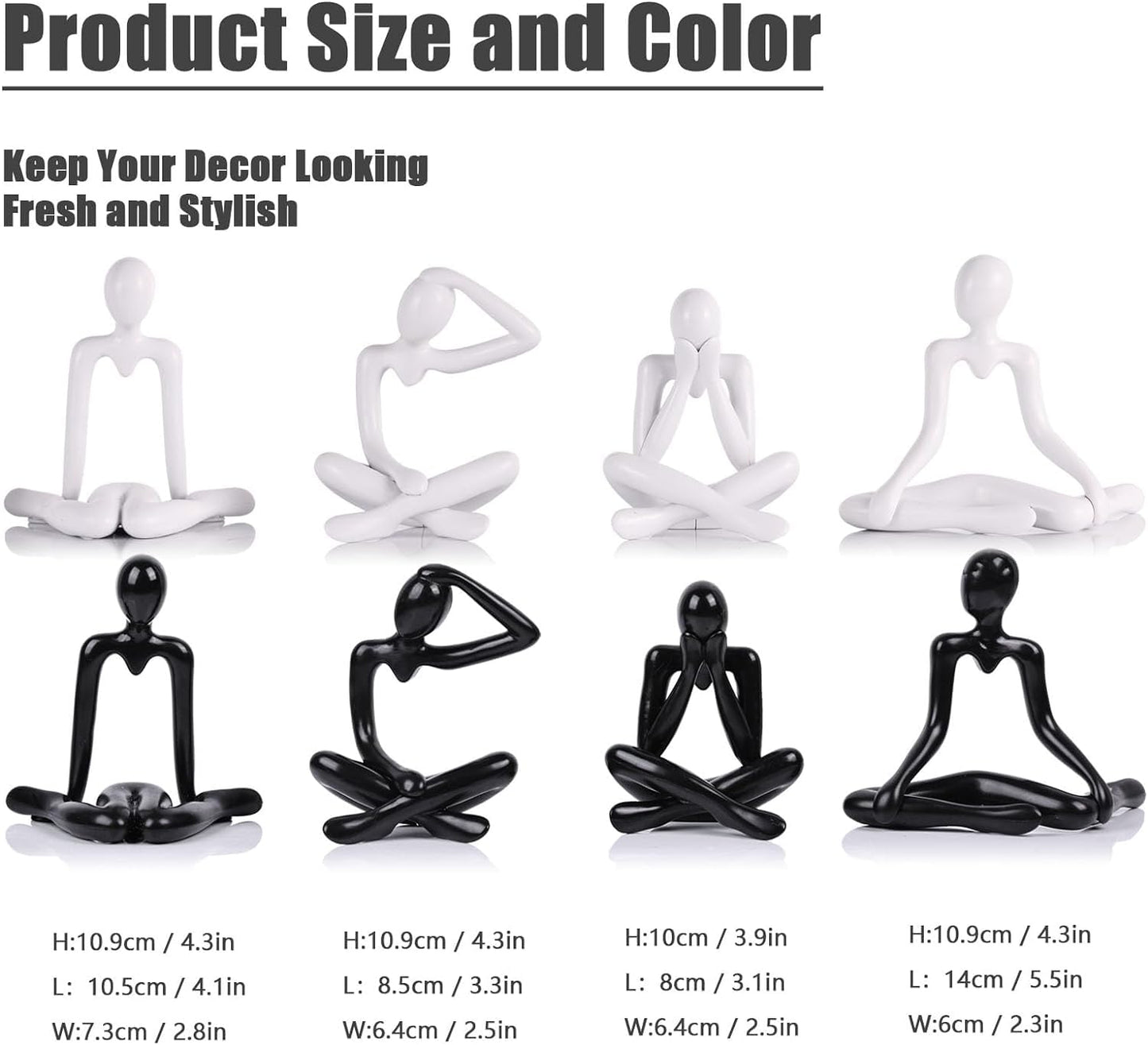 Street27® Thinker Statues Showpiece Set (4 Pcs)
