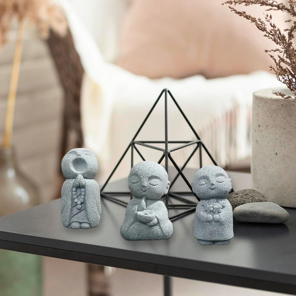 Street27® Monk Statues Showpiece for Home Decor (3 Pcs)