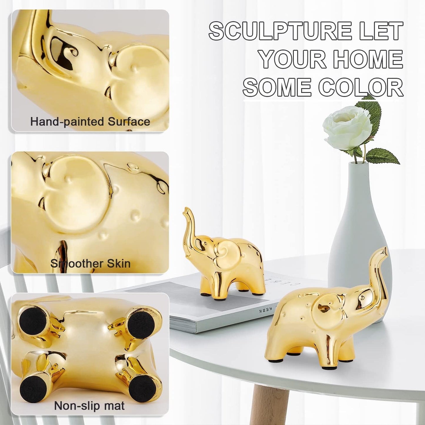 Street27® Good Luck Elephant Statue for Home Decor