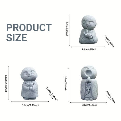 Street27® Monk Statues Showpiece for Home & Office Decor (3 Pcs)