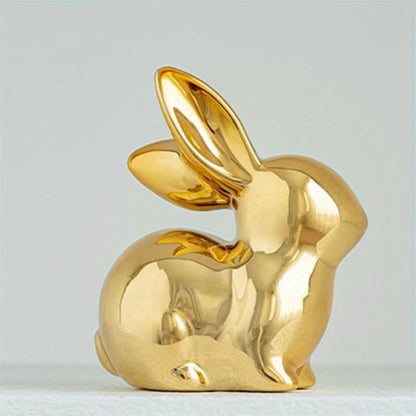 Street27® Rabbit Statues For Home Decor (2 Pcs) - Golden