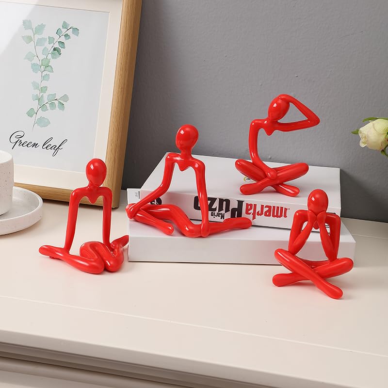 Street27® Thinker Statues Showpiece Set (4 Pcs)