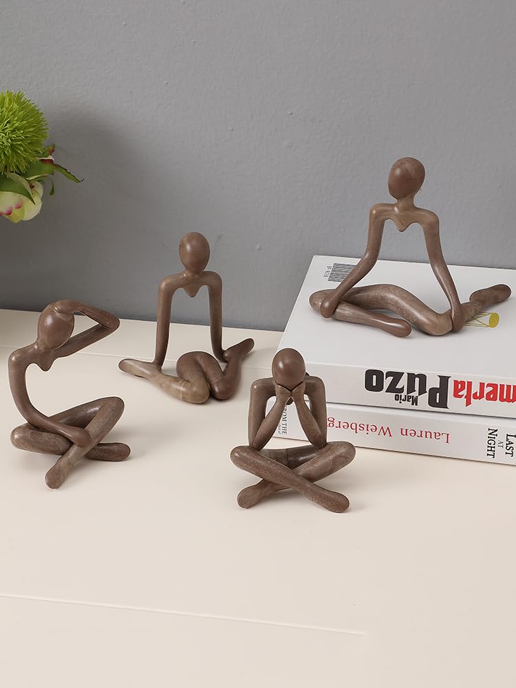 Street27® Thinker Statues Showpiece Set (4 Pcs)