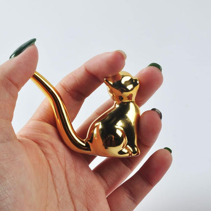 Street27® Cat Statues for Home Decor (2 Pcs) - Golden