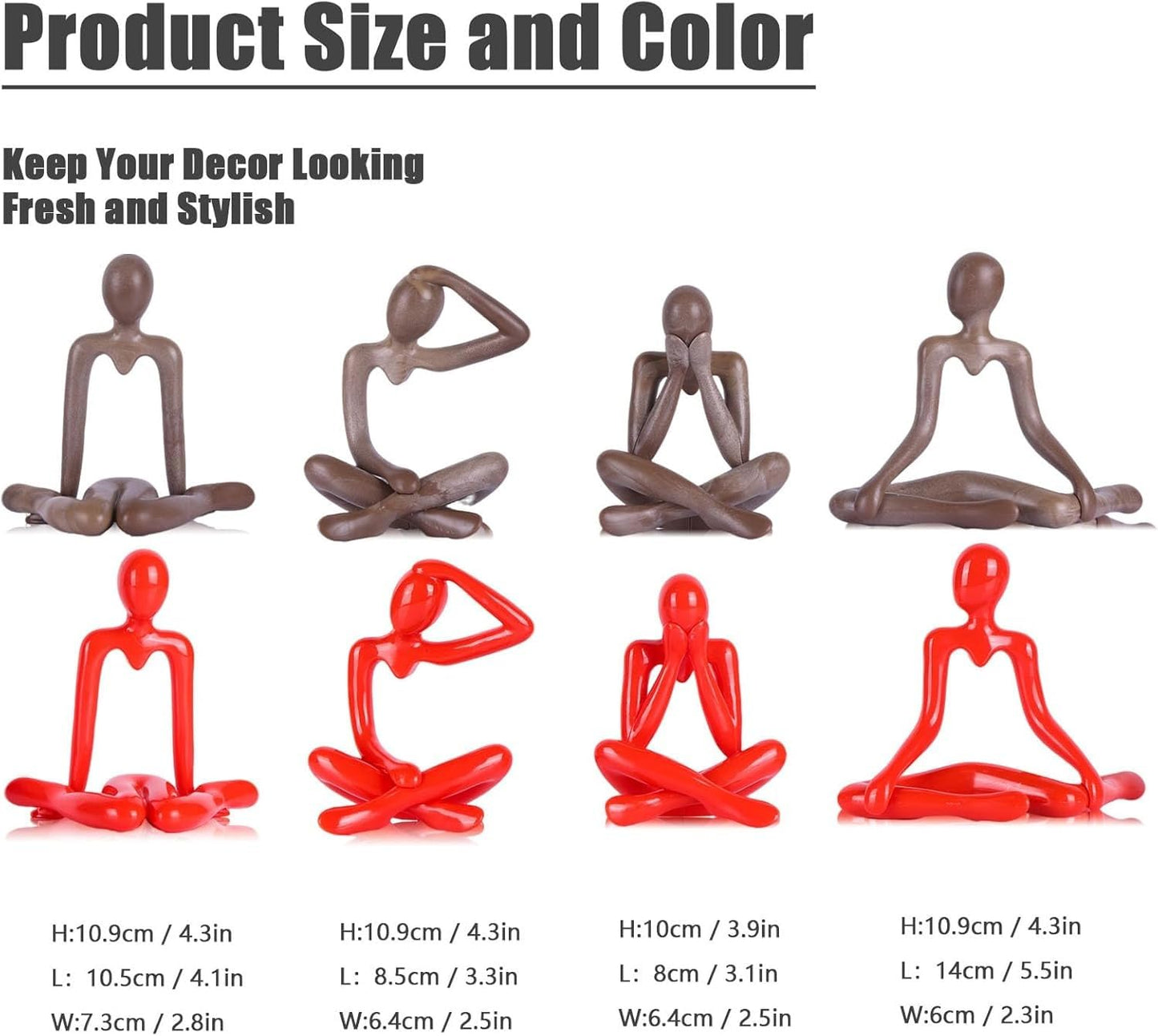 Street27® Thinker Statues Showpiece Set (4 Pcs)