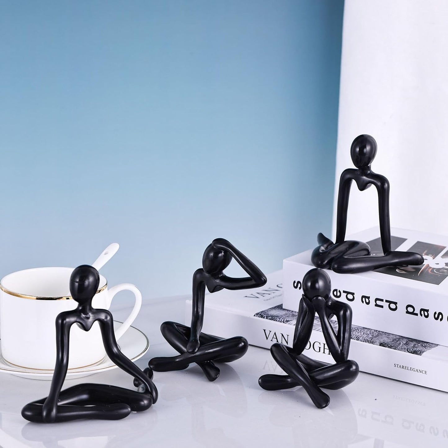 Street27® Thinker Statues Showpiece Set (4 Pcs)