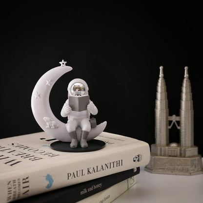 Street27® Astronaut Figurine for Home Décor - Moonstar Silver
