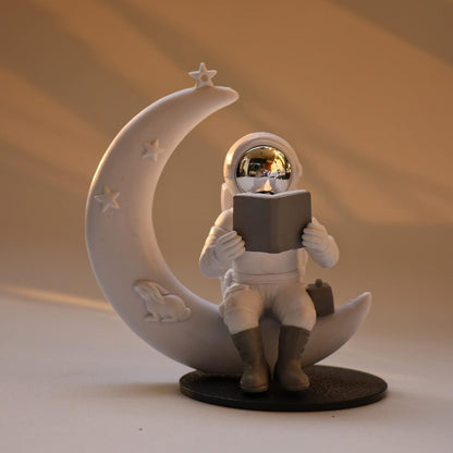Street27® Astronaut Figurine for Home Décor - Moonstar Silver