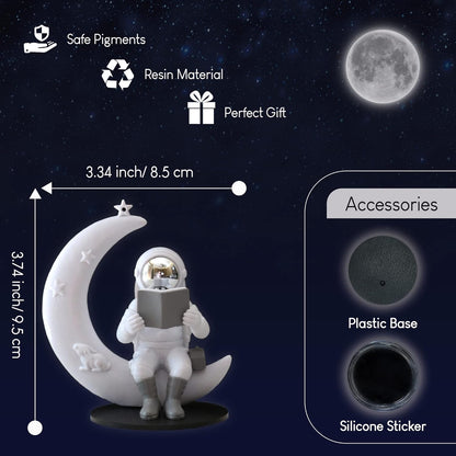 Street27® Astronaut Figurine for Home Décor - Moonstar Silver