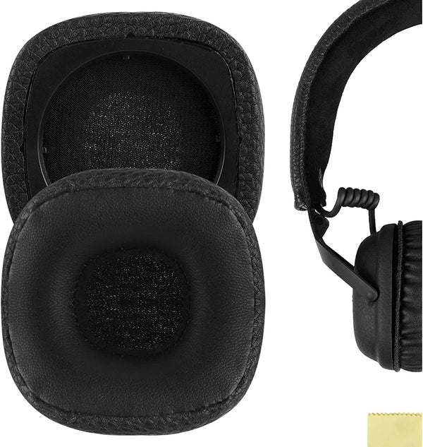 Street27Â® Earpad Cushion Compatible with Marshall Major 3 Wired , Major 3 Bluetooth Wireless Headphone, Protein Leather + Memory Foam Soft Earpads for Headphone - Black