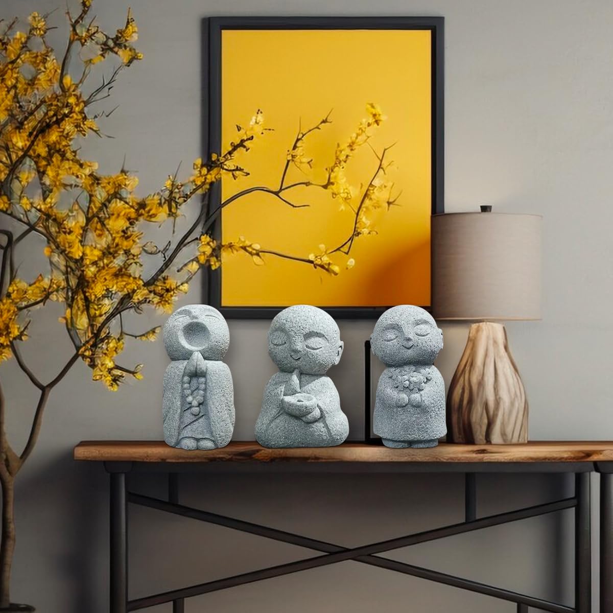 Street27® Monk Statues Showpiece for Home Decor (3 Pcs)
